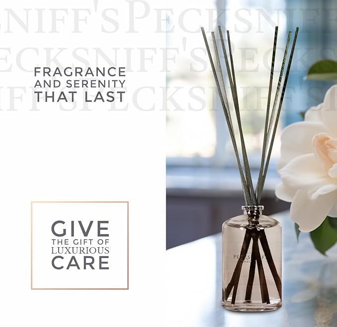 Pecksniff's Gardenia and White Peach Fragrance Diffuser Bonus Size 200 ml/6.7 Fl Oz