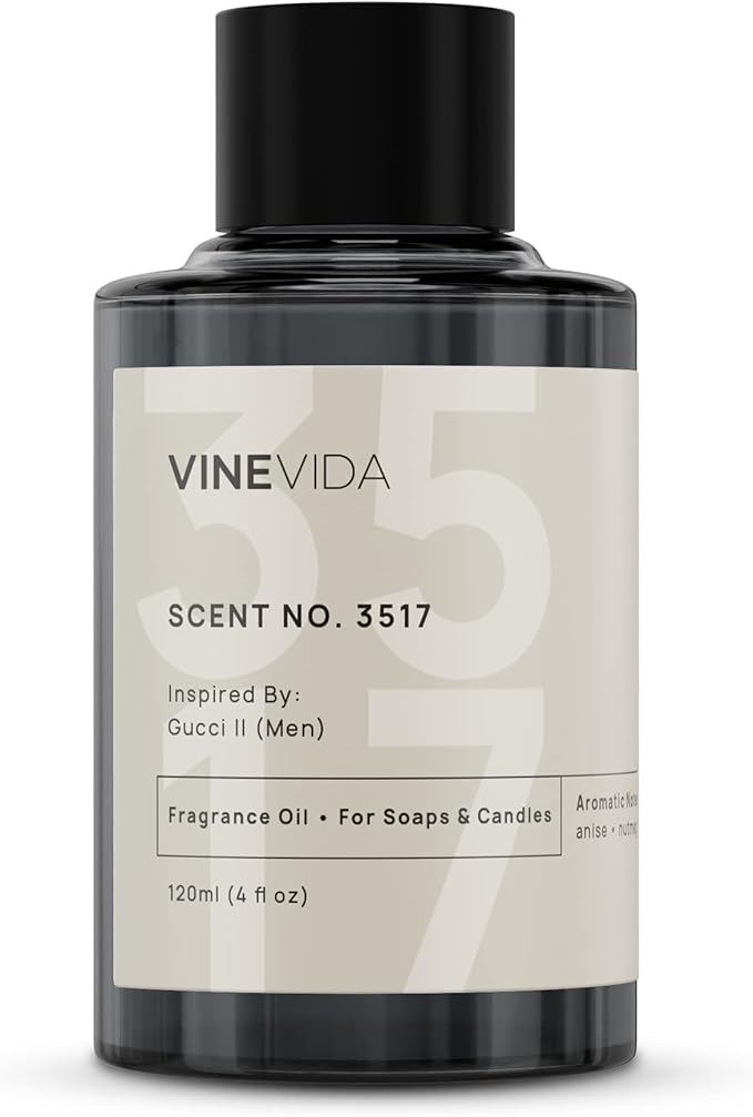VINEVIDA Scent NO. 3517 Fragrance Oil - 120mL (4oz) - Fragrance Oil for Candle Making - Made in USA Candle Scents Scents for Soap Making