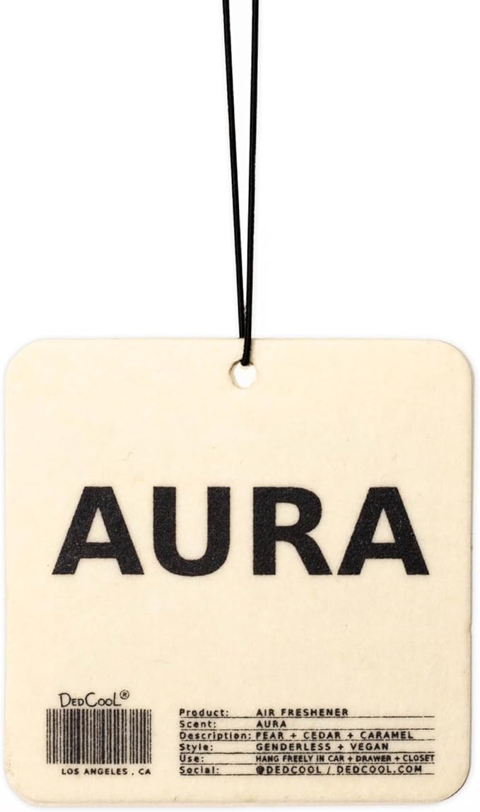 DedCool Air Freshener | Aura | For Cars, Closets & Drawers | Hanging Odor Eliminator | Long-Lasting Scent Infused with Essential Oils | Vegan, Non-Toxic, Cruelty-Free Fragrance For All