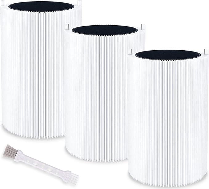 NXBHG Blue Air Filter Replacement 411 Compatible with Blueair 411 Genuine, Blue Pure 411+,411 Auto & Mini, 3 Pack Particle and Activated Carbon Filter (3 Pack Filter)