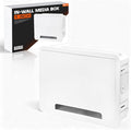 9-Inch in-Wall Media Box Recessed TV Cable Management Kit, Enclosure for Home Theater, Compatible with Roku Apple TV & Samsung One Connect, WiFi Friendly (White)