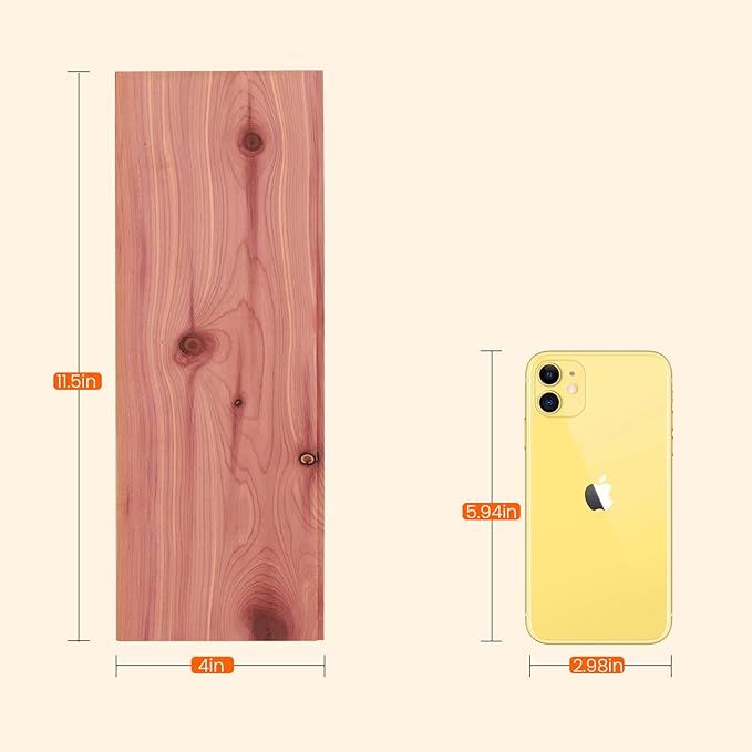 Homode Cedar Closet Liner Planks, Set of 8 Drawer Liners, Tongue and Groove, Aromatic Cedar Wood Panels for Clothes Storage, 11.5 x 4 x 0.4 Inches