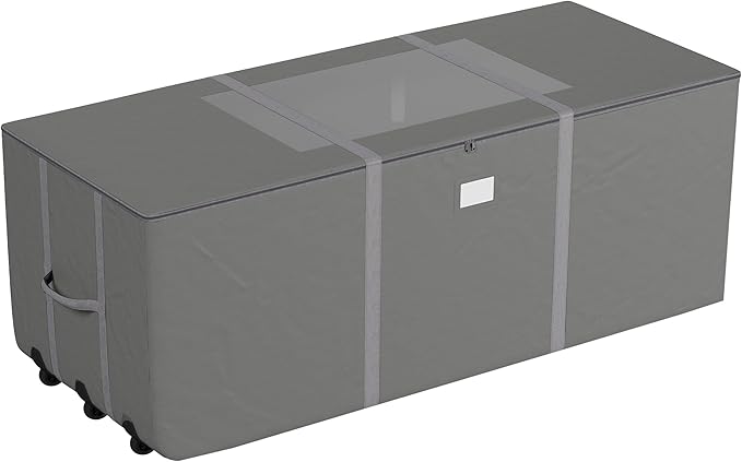 Christmas Tree Storage Bag - Rolling Bag for 12FT Disassembled Artificial Trees, Seasonal Decor, Packing, Moving, and Home Storage by Elf Stor (Gray)