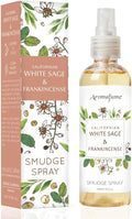 White Sage & Frankincense Smudge Spray by Aromafume | 100ml/3.3 oz | Sage Spray for Cleansing Negative Energy & Protection | Non-Toxic | Room Spray for Spiritual Cleansing, Smokeless Sage Smudging