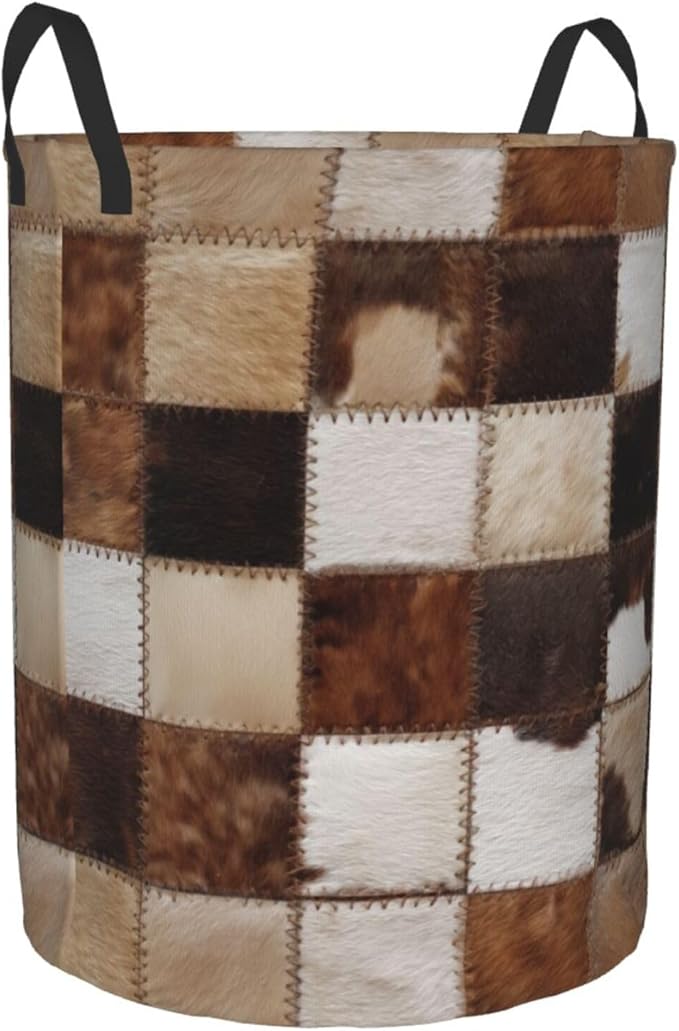 Cow Laundry Basket Storage Bin Foldable Laundry Hamper Clothes Storage Bucket Organizer 19.6x15.7 Inch For Laundry Room/Bedroom/Bathroom