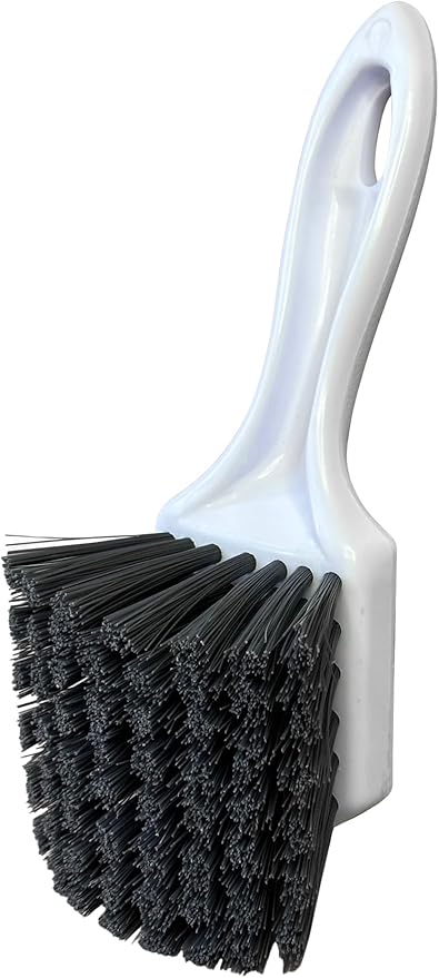 Short Handle Car Wheel and Tire Brush | Auto Detailing Car Wash Brush | Deep Cleaning Brush for Tires, Rims, Wheel Wells, Carpets, and Upholstery | Soft Bristles and Stiff Bristles | Pack of 2