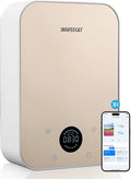 Waterless Oil Diffuser - Pure Essential Oil Diffuser with App Control - 150ml/1700 Sq.Ft. Coverage for Effective Aromatherapy in Home/Office/Hotel (White Gold)