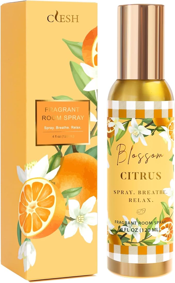 Room Spray, Blossom Citrus, 4 fl oz, Air Freshener for Home, Long-Lasting Odor Eliminator for Bathroom and Office