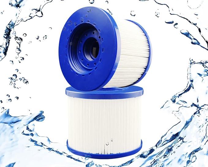 Pool Filter Fit for CO-Z Spa Tub Filter for Wave Spa, Inflatable Hot Tubs, Portable Tubs, Swimming Pools, Outdoor Hot tubs and Above Ground Swimming Pool Accessories (2 Pack)