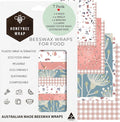 Honeybee Wrap Reusable Beeswax Wraps for Food | 7 Pack | Eco Friendly, Organic, Biodegradable, Plastic Free, Bee's Wrap Bowl Covers and Food Storage | Cling Wrap Alternative