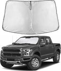 EcoNour Windshield Sun Shade Compatible for Ford F150 2015–2020 | Full-Size Pickup Front Window Sun Visor Protector | Foldable 4-Layer Sunshade | Blocks UV Rays & Keeps Your Truck Cooler
