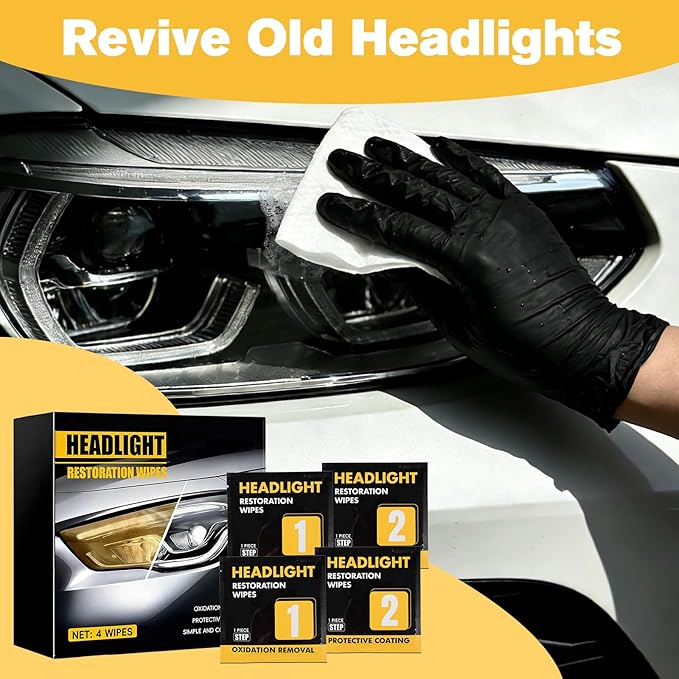 Ceramic Headlight Restoration Kit,Ceramic Trim Coat Kit,Ceramic Headlight Restoration Professional Detailer Pack,Ceramic Glass Coat Protectant,Easily Remove Oxidation From Old And Faded Headlights