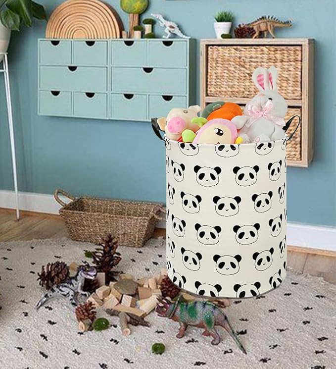 Round Laundry Hamper Storage Basket Laundry Organizer Hamper Storage Bins Clothes Box Nursery Hamper Gift Basket with Handles