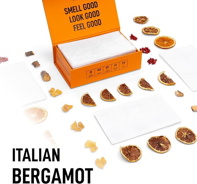 Laundry Sauce - Laundry Dryer Sheets (Italian Bergamot), Luxury Fragrance, Contains Essential Oils, Softens Fabric, Removes Static Cling, Eco-Friendly Packaging, Travel Friendly, 69 Count