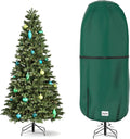 Upright Christmas Tree Storage Cover,Tear Resistant Adjustable 9 FT Christmas Tree Storage Bag for Assembled Tree Standing with Ornaments,Xmas Tree Cover Waterproof, Dustproof