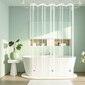 Waterproof Clear Shower Curtain Liner with 3 Large Magnets, 60 x 72 inch Bpa-Free PEVA 8G Plastic Shower Liner Weighted, Transparent Bathroom Shower Curtain for Walk-in