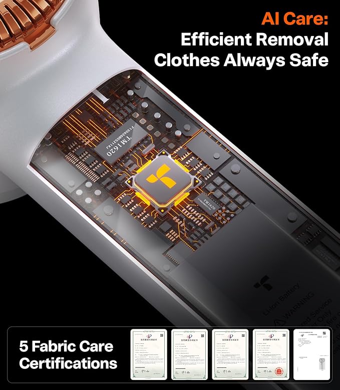 TORRAS Fabric Shaver Lint Remover, Rechargeable & Use While Charging, Electric 3-Speed Sweater Shaver Remove Fuzz, Pilling for Cashmere, Wool, Coat, Furniture, Clothes depiller, Pearl White