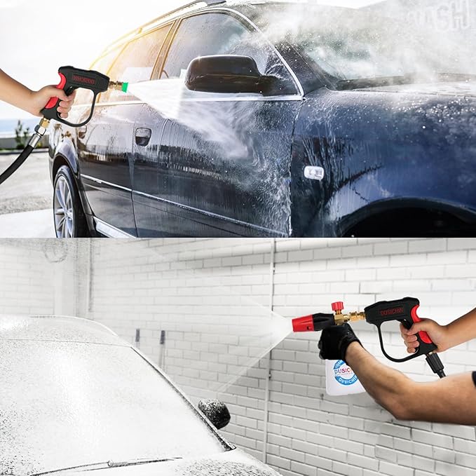 DUSICHIN DUS-022 Short Wand High Pressure Washer Gun 3000 PSI for Pressure Power Washers Black