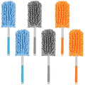 TIMIVO Mini Duster for Cleaning, 360° Bendable Hand Dusters with Extension Pole, Washable Small Duster for Car Interior, Office, Furniture