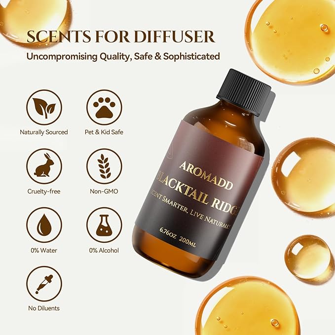 Blacktail Ridge Diffuser Oil Inspired by Luxury Hotel Scent 6.76 Fl Oz (200ml), Aroma Diffuser & Hotel Fragrance Diffuser Oil, Essential Oil Diffuser for Aromatherapy, Long-Lasting