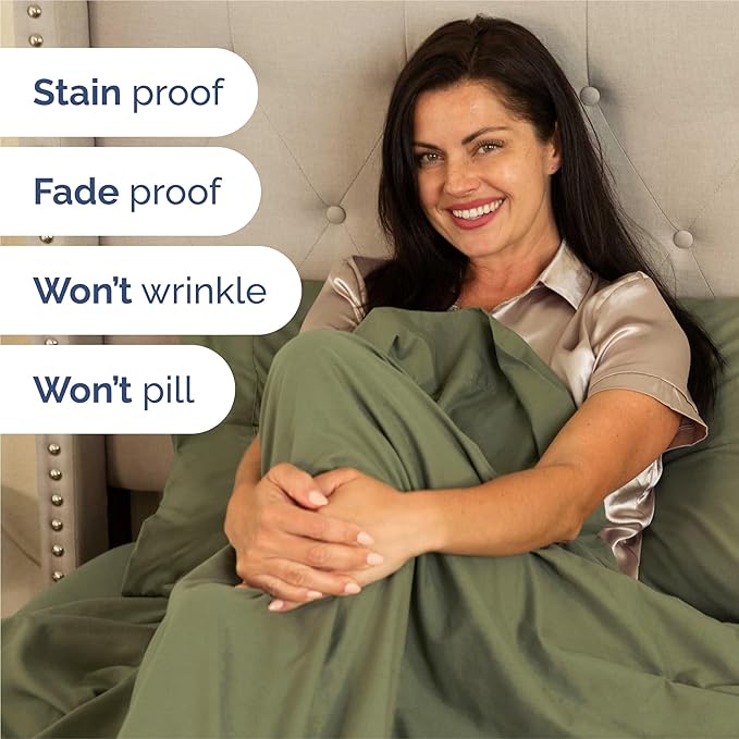 Cal King 6 Piece Sheet Set - Comfy Breathable & Cooling - Soft Hotel Luxury Bedding Set with 8-16 Inch Deep Pockets - 1 Flat & 1 Fitted Sheet & 4 Pillowcases - Wrinkle Free & Easy Care - Sage Green