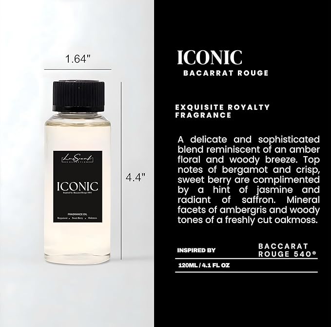 Wireless Aroma Diffuser with 120mL Iconic Scent Oil Included - for up to 1000sq. ft Coverage - Hotel Scent Diffuser - Remote Control - Home Luxury Essential Oil Diffuser - Aromatherapy
