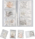 DesignSter Jewelry Storage Book, Earring Organizer Book, Jewelry Storage Bag Thicken Anti-Oxidation, Jewelry Travel Organizer (84Grids+50pcs Ziplock Bags)