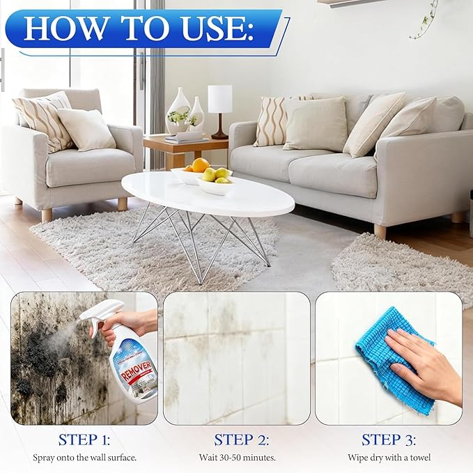 aeaarvged Highly Effective Removal Spray, Wall Cleaner Spray, Dust and Dirt Removal, 8.12 Fl oz, for Wood, Tile, Fabric, Bathrooms, Kitchens
