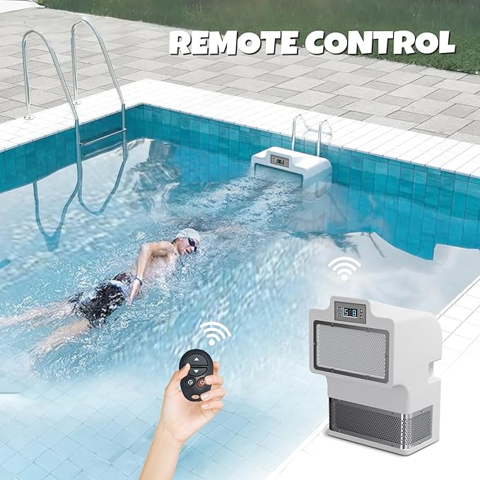 Swim Current Machine for Pool, 1500GPM Endless Pool Swimmer for Above Ground Pools - 1-9 Grade Adjustable Current Swim Jet for Home Indoor/Outdoor Swimming Pool Exercise, Lap Training & Family Fun