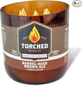 Torched Beer Scented Candles | Natural Soy Wax Candle | Barrel-Aged Brown Ale Scent 28 oz | Makes a Great Gift for Men, Beer Lovers, and Collectors | Bar Man-Cave Decor and Accessories