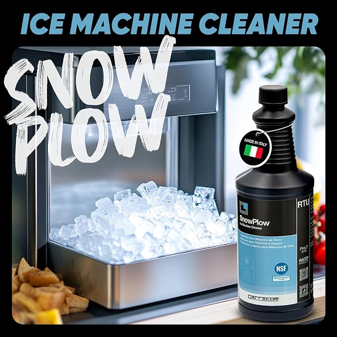 ERRECOM Snowplow, Ice Machine Cleaner and Descaler, NSF Registered (A1, A3), 34 fl oz Bottle (1 L)