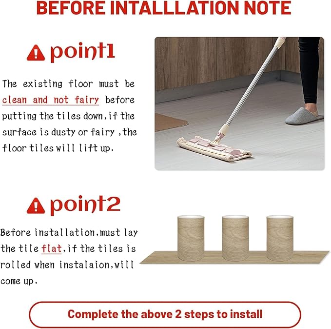 Lareko 6 Sq.Ft,Wood Peel and Stick Floor Tiles,4 Pack Grey Vinyl Flooring (No Adhesive Residue) 36"×6" Waterproof and Non-Slip Laminate Flooring for Renters Bathroom, Living Room(DustGray)