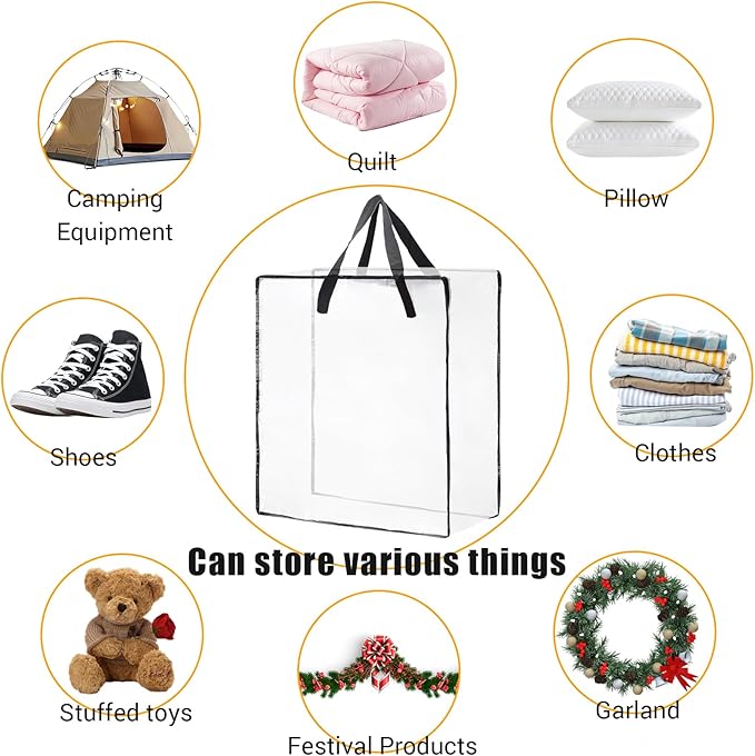 Wreath Storage Bag 1 Pack, 26 Inches 95 L Wreath Storage Container for Home Storage, Storage Bag for Spring Summer Christmas Wreath Decorations or Clothing Blanket Comforters Bed Sheets Pillows