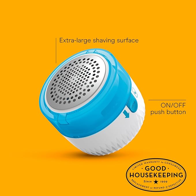 Conair Fabric Shaver, Lint Shaver for Clothing and Furniture Removes Lint, Fuzz, and Pilling, Fabric Pilling Remover with Extra-Large 2.25" Shaving Surface and 3 Stainless Steel Blades