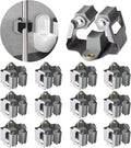 3-H 12 Pack Mop and Broom Holder Big Size Hanging 1 KG Extra,Broom Hanger Wall Mount for Hanging and Organizing Shove Rake Yard Tools in Shed Kitchen Laundry Room Bathroom Garden(Grey)