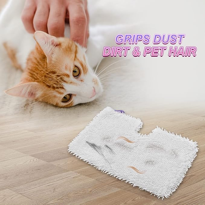 Steam Mop Replacement Pads for Shark Steam Mops S3500 Series S3501 S3601 S3550 S3901 SE450 S3801CO S3601D S2901 S2902 Steam Pocket Mop Pads Floor Cleaning Microfiber Reusable for Shark Mop Pads,3 Pack