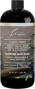 Lapew Cabin Vibes Scented Mop Soap Concentrate 36 oz | Premium Fragranced Floor Cleaner | Streak-Free | Hard Floor Cleaning Solution | Eco Friendly | Made in USA (Autumn Woods)
