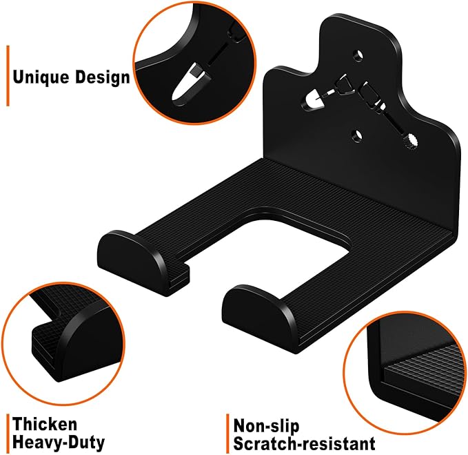Garage Organization Storage Trimmer Rack, Garden Power Tool Hanger for Grass Trimmer, Hedge Trimmer, Garden Tools, Heavy Duty Weed Whackers Holder Wall Mounted Tool Organizer, 3 Packs