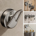 Suction Cup Hook - Gun Gray Heavy Duty No Drill Wall Hook for Bathroom & Kitchen, 1-Pack, Waterproof Adhesive Towel and Robe Holder