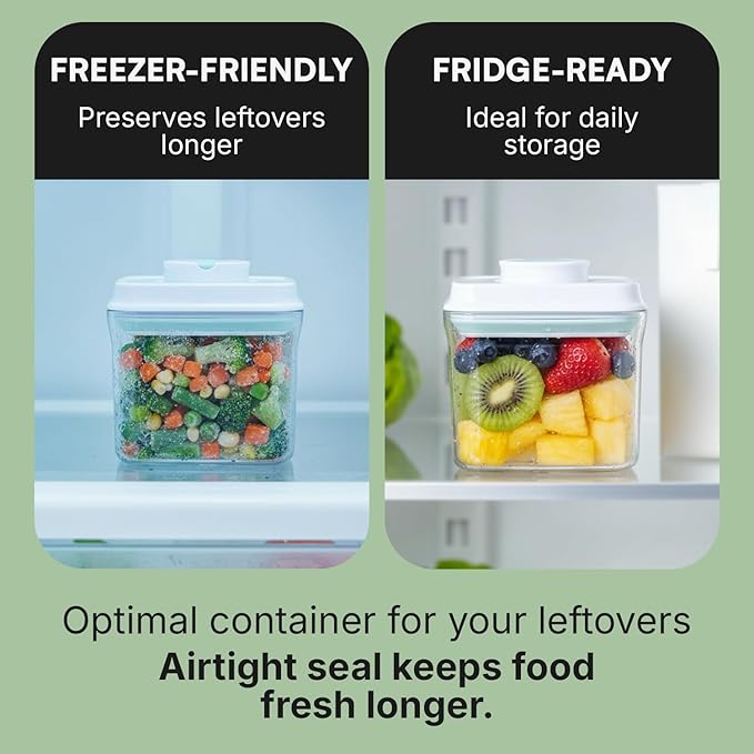 iChewie Bop Top | Airtight Meal Prep Containers with Lids | Food Storage Container Sets | Snack and Overnight Oats Fridge Organizer | Pantry and Kitchen Organization