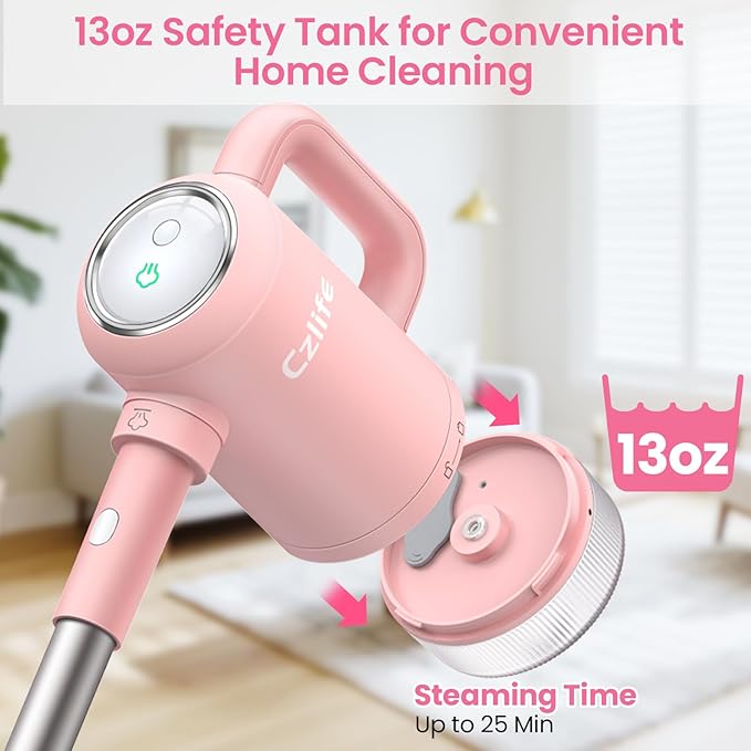 Czlife 13-in-1 Steam Mop, Handheld Steam Cleaner for Home and Floor Cleaning, Floor Steamers for Hardwood and Tile with Attachments, Electric Mop for Grout Laminate Couch Clothes Carpet, Corded