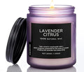 M&SENSE Lavender Citrus Scented Candle, Natural Soy Wax for Home Scented, Stress Relief 7.05oz 50H Burn Time Aromatherapy Candle Gift for Mom Friends Teacher & Spa Bath Yoga
