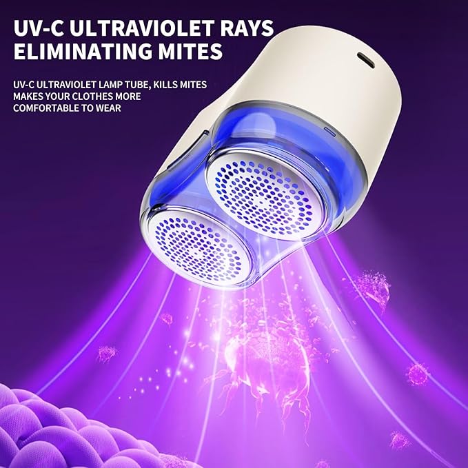 Professional Fabric Shaver, Electric lint Remover Suitable for Sweaters, Coats, Sofas, etc. Type-C Rechargeable, Equipped with 6 Stainless Steel Blades, Safe and Harmless for fine Fabrics.001.