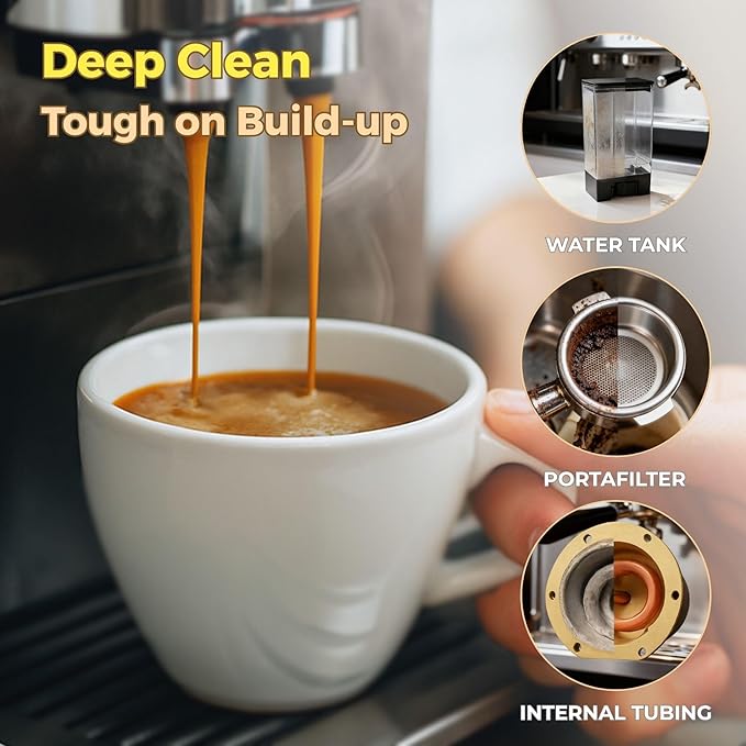 flowcheer Coffee Maker Cleaner & Descaler Tablets 24-Pack - Coffee Machine Tablets Compatible with Keurig,Nespresso,Jura, Breville, Ninja, Deep Cleaning Coffee Pot and All Espresso Machines