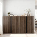 63" Sideboard Buffet Cabinet with Storage Modular Accent Display Kitchen Storage Cabinet Wood Coffee Bar Console for Living Room, Hallway, Kitchen, Dining Room,Walnut