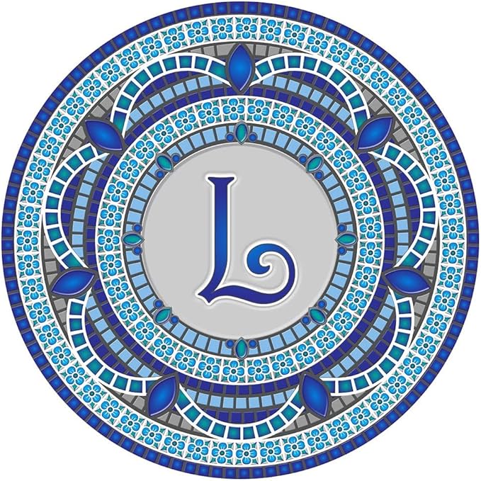 Skip's Garage Custom Monogram Decorative Pool Art - Mosaic Pool Art - Choose Your Size & Personalization - Easy Drop-in Installation