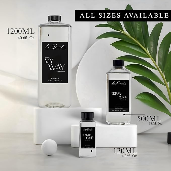 Aroma Diffuser Oil 1200ML - Waterless Essential Oil for diffusers - Luxury Hotel Fragrance - Aroma Oil for Aromatherapy - Fits in Any Diffuser (Divine Allure)