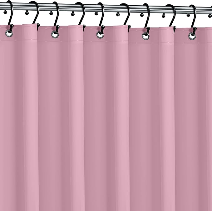 Premium Shower Curtain Liner, 72"W X 72"H - PVC-Free, 6G PEVA Shower Curtain with 12 Rust Proof Grommets And Magnet-weighted Bottom Hem - Moisture Stain Proof Shower Curtain Liner - Pink