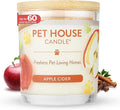 One Fur All Pet House Fall Candles, Long Lasting, Clean Burning, Soy Wax Scented Candles for Pet Odor, Apple Cider