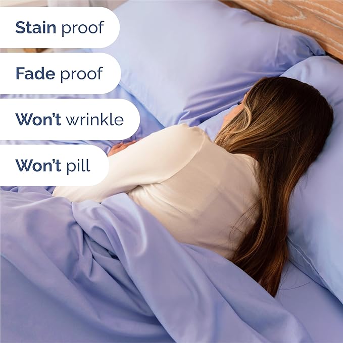 Split King 7 Piece Sheet Set - Comfy Breathable & Cooling - Soft Hotel Luxury Bedding Set with 8-16 Inch Deep Pockets - 1 Flat & 2 Fitted Sheet & 4 Pillowcases - Wrinkle Free & Easy Care - Lavender